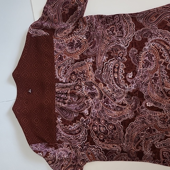 Prana Button Down Long Sleeve Paisley Print Top/ size S - Picture 6 of 13